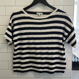 Madewell Navy & White Tee